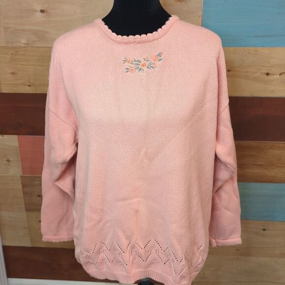 GAP Tops - LARGE '90S 100% cotton pink gap pullover sweatshirt